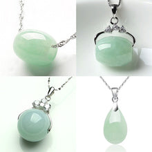 Load image into Gallery viewer, Natural Emerald Jadeite Lucky Bead Pendant Necklace Charm Jewellery Fashion Accessories Hand-Carved Man Woman Luck Amulet